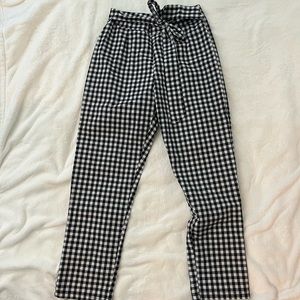 Paper bag plaid pants